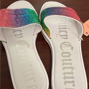 Juicy Couture Women's Rainbow Slide Sandals